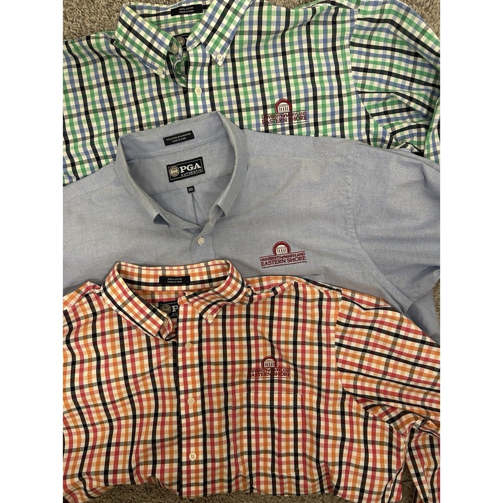 Men's University Of Maryland Eastern Shore Lot Of 3 Button Down Shirts Size XXL